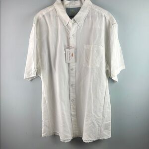 Bob Timberlake Men's White Button-Up Shirt Size 2XL